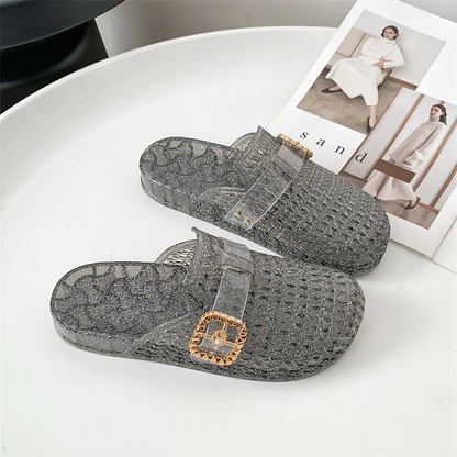 Dames Casual Glitter Slide Sandalen