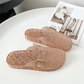 Dames Casual Glitter Slide Sandalen