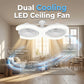 🌀 NU 58% KORTING! 💡 Dubbele LED Plafondventilator met Verlichting – 3 snelheden & afstandsbediening – 2 onafhankelijke koppen, perfect voor grote kamers – stijlvol en stil ✨🏠