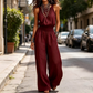Dames Elegante Rugloze Halter Jumpsuit