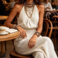 Dames Elegante Rugloze Halter Jumpsuit