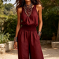 Dames Elegante Rugloze Halter Jumpsuit