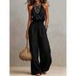 Dames Elegante Rugloze Halter Jumpsuit