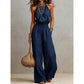 Dames Elegante Rugloze Halter Jumpsuit