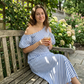 Dames Elegante Gestreepte Off-Shoulder Jurk