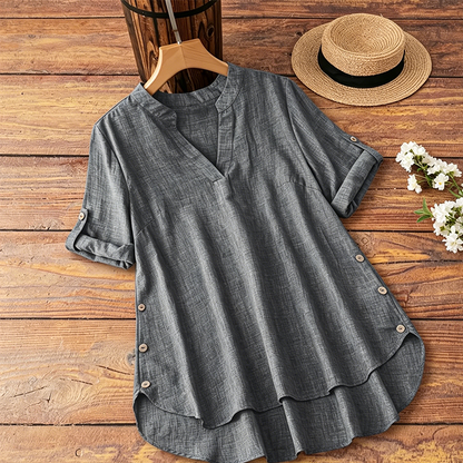 Dames Casual Losse Pasvorm V-Hals Blouse