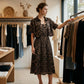 Dames Luipaardprint Tweedelig Jurkenset