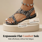 Dames Etnische Platte Slide Sandalen
