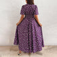 Dames Elegante Bloemen V-Hals Jurk