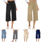 Dames Hoge Taille Gesmockte Wijdbeens Broek