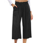 Dames Hoge Taille Gesmockte Wijdbeens Broek