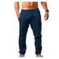 Heren Casual Linnen Trekkoord Broek
