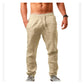 Heren Casual Linnen Trekkoord Broek