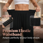 Dames Hoog-Elastische Geplooide Wijdbeens Cropped Broek