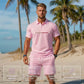 👕 Zomerse tweedelige set voor heren: polo en korte broek ☀️