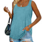 Dames Zomer Mouwloos Tanktop Effen Kleur T-Shirt