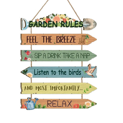 Rustiek Houten Tuin Hangbord Wanddecoratie Plaquette