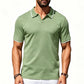 Heren Casual V-hals T-shirt Contrastbies Korte Mouw Zomertop