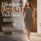 Dames Ronde Hals Effen Kleur Jurk