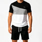 👕 50% KORTING NU! 🎨 Heren Colorblock T-shirt & Shorts Set – Zachte katoen & ademend – Perfect voor zomer, sport of ontspanning – stijlvol en comfortabel 🩳✨