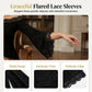 Dames Chic Zwart Strak Passend Off-Shoulder Flare Mouw T-Shirt