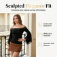 Dames Chic Zwart Strak Passend Off-Shoulder Flare Mouw T-Shirt