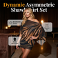 Asymmetrische Sjaal Top & Hoge Taille Rok Set