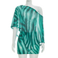 Asymmetrische Sjaal Top & Hoge Taille Rok Set