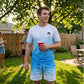 Heren Gradiënt Korte Mouw en Shorts Set