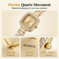 Dames Trekkoord Armband Horloge Vierkant Quartz