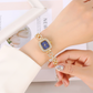 Dames Trekkoord Armband Horloge Vierkant Quartz