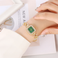 Dames Trekkoord Armband Horloge Vierkant Quartz