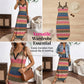Dames Ademende Comfort Gestreepte Maxi Jurk