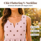 Dames Mouwloze Polka Dot Maxi Jurk met Zakken V-Hals Zomer Sundress