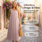 Dames Mouwloze Polka Dot Maxi Jurk met Zakken V-Hals Zomer Sundress