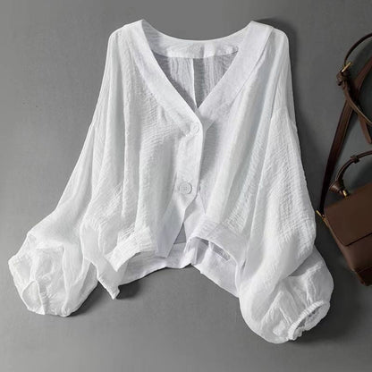 Dames Lichtgewicht Zonbeschermend Shirt Losse Transparante Casual Jas