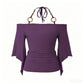 Off-the-shoulder haltertop voor dames