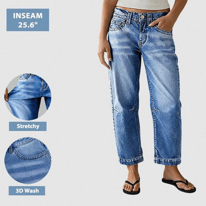 Dames Rekbare Klassieke Denim Jeans