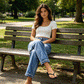 Dames Rekbare Klassieke Denim Jeans