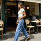 Dames Rekbare Klassieke Denim Jeans