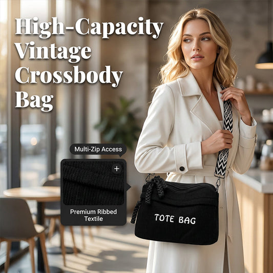 Dames Vintage Grote Capaciteit Crossbody Tas