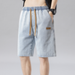 🩳 Lichte denimshort voor heren voor de zomer – losse pasvorm, elastische tailleband, diepe zakken 🌊
