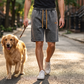 🩳 Lichte denimshort voor heren voor de zomer – losse pasvorm, elastische tailleband, diepe zakken 🌊