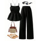 Dames Casual Cami Top & Wijde Broek Set