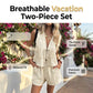 Dames Zomer Strikvoorkant Vest en Shorts Set