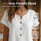 🔥 50% KORTING! 👚 V-Hals Dames Top– Relaxte pasvorm & stijlvolle knopen ✨