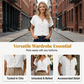 🔥 50% KORTING! 👚 V-Hals Dames Top– Relaxte pasvorm & stijlvolle knopen ✨