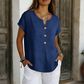 🔥 50% KORTING! 👚 V-Hals Dames Top– Relaxte pasvorm & stijlvolle knopen ✨