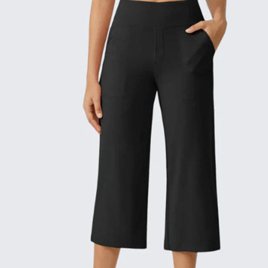 Dames Casual Wijde Pijp Cropped Broek