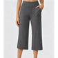 Dames Casual Wijde Pijp Cropped Broek